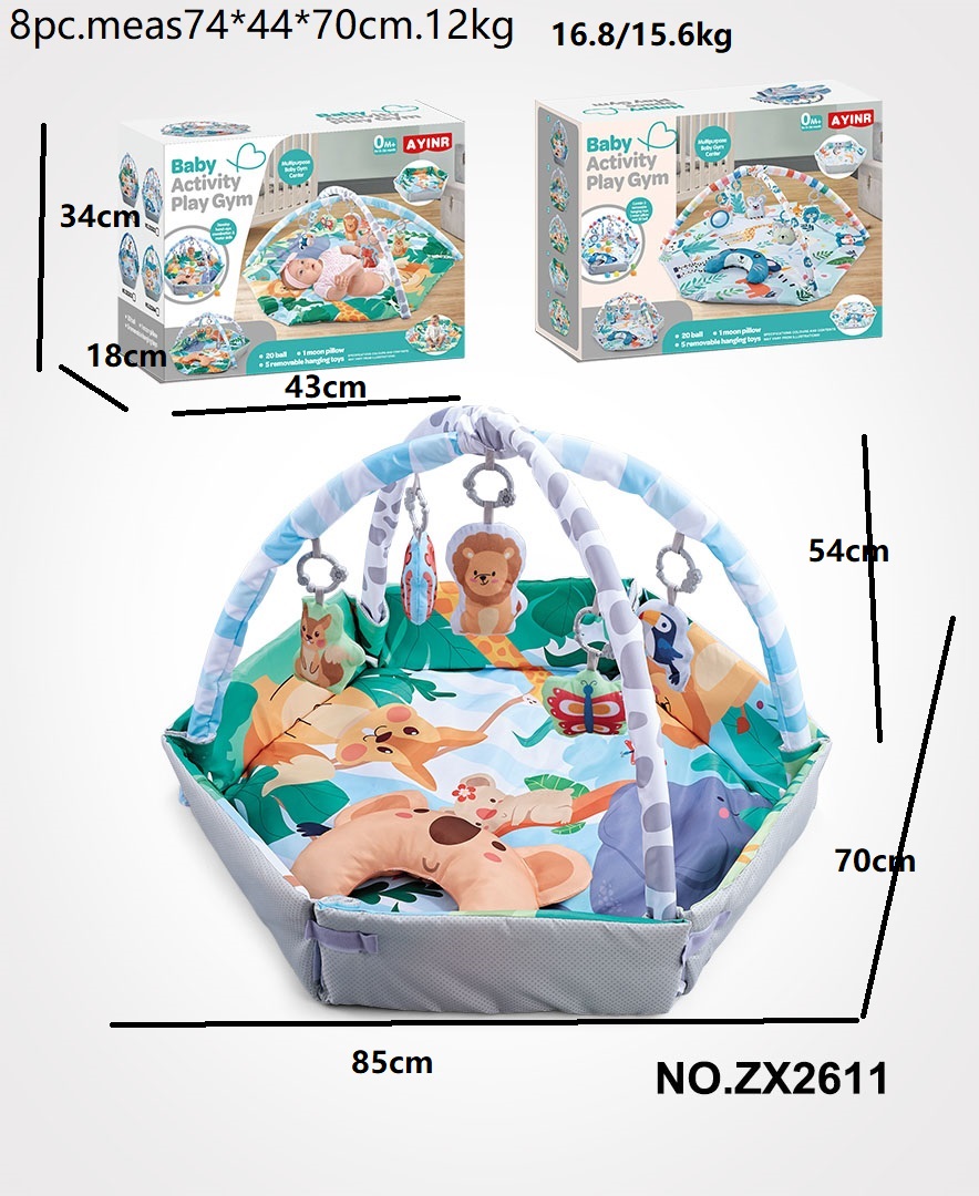 婴儿多边形围栏健身架玩具大号室内游戏爬行垫海洋球池跨境热销