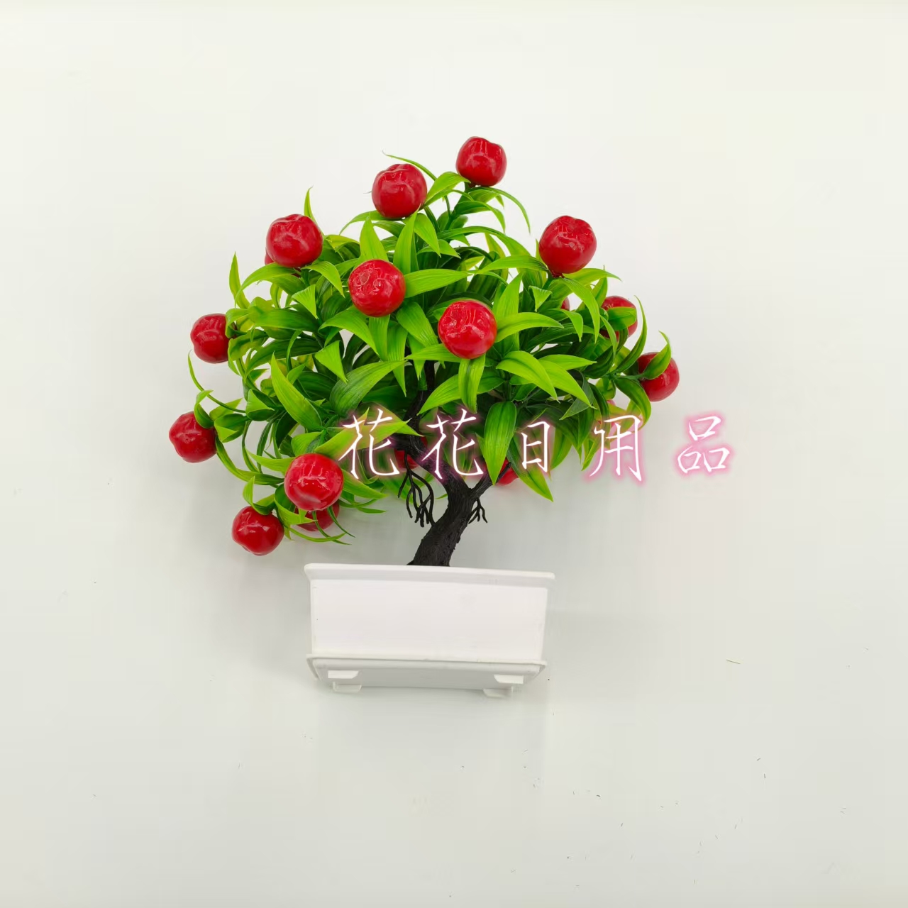 Artificial flowers, fake flowers, bonsai, plastic POTS, fruit decorations details Picture