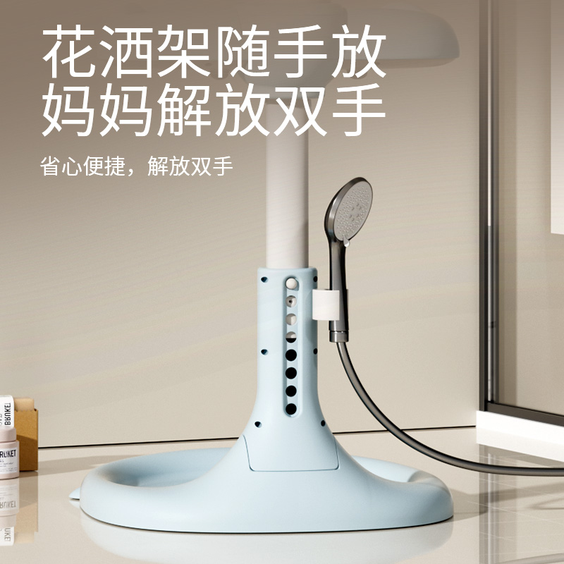 #6059 宝宝鲸鱼站立洗澡神器白底实物图