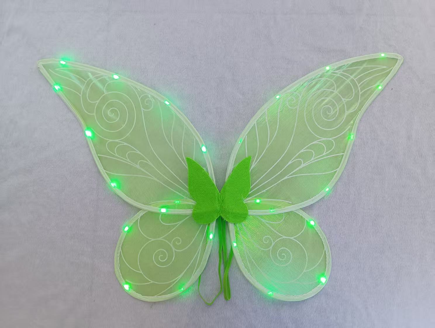 带灯绿仙子欧根纱翅膀