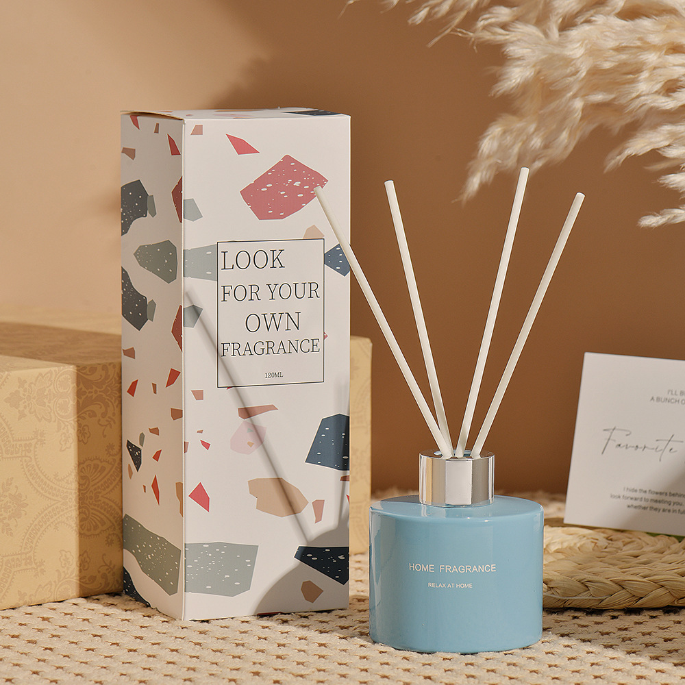 彩色圆瓶无火藤条香薰120ml · 干花装饰香氛|长效扩香|卧室客厅卫浴通用空气清新剂香水香薰详情图4