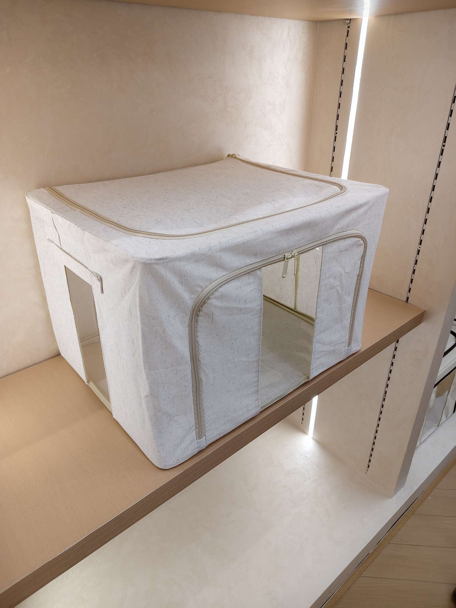 日用百货天山棉麻收纳箱家用防尘整理箱收纳箱批发多尺寸储物箱整理盒详情图5