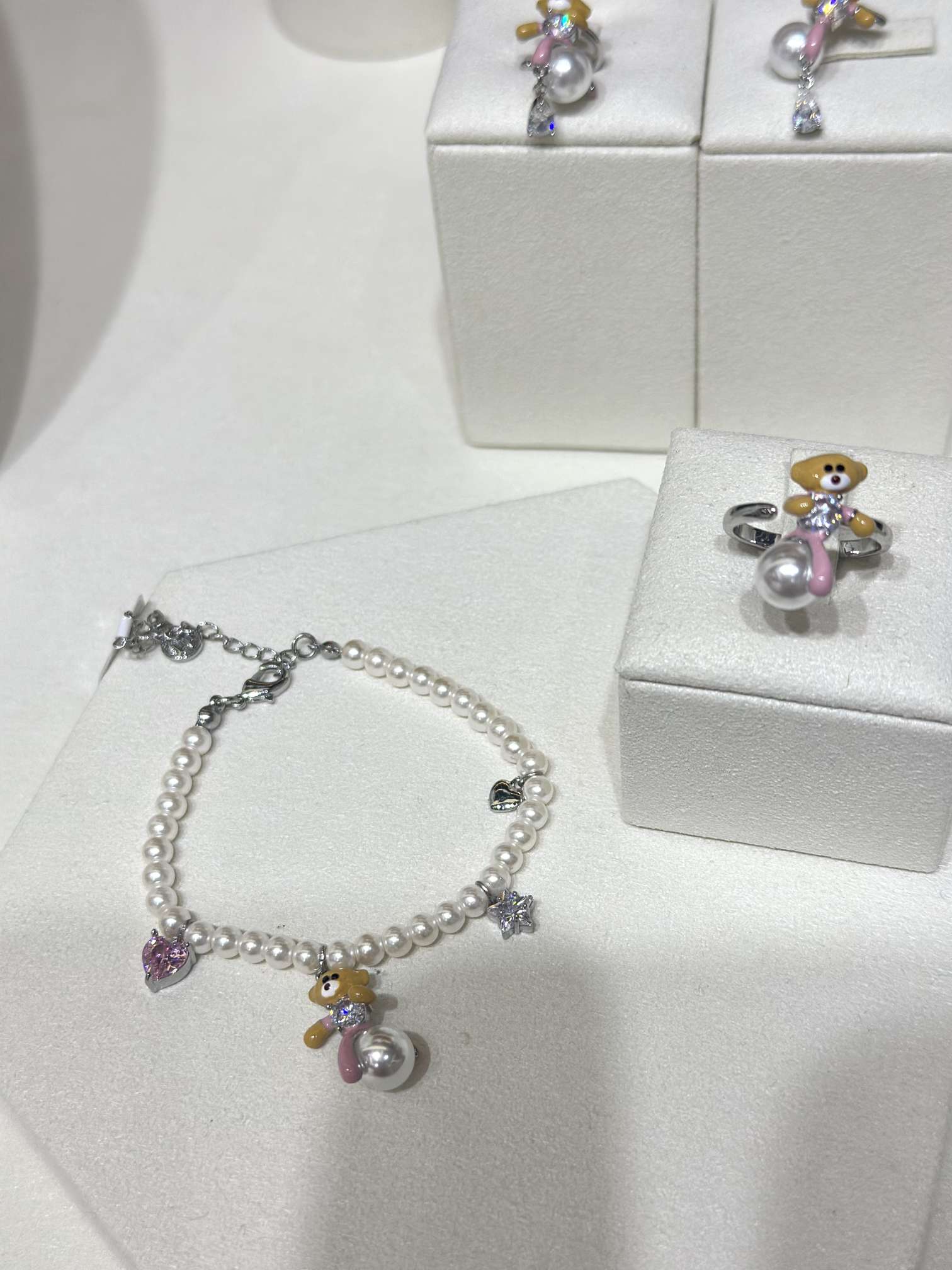 可爱珍珠锆石手链手串饰品手饰时尚手饰女款潮流搭配