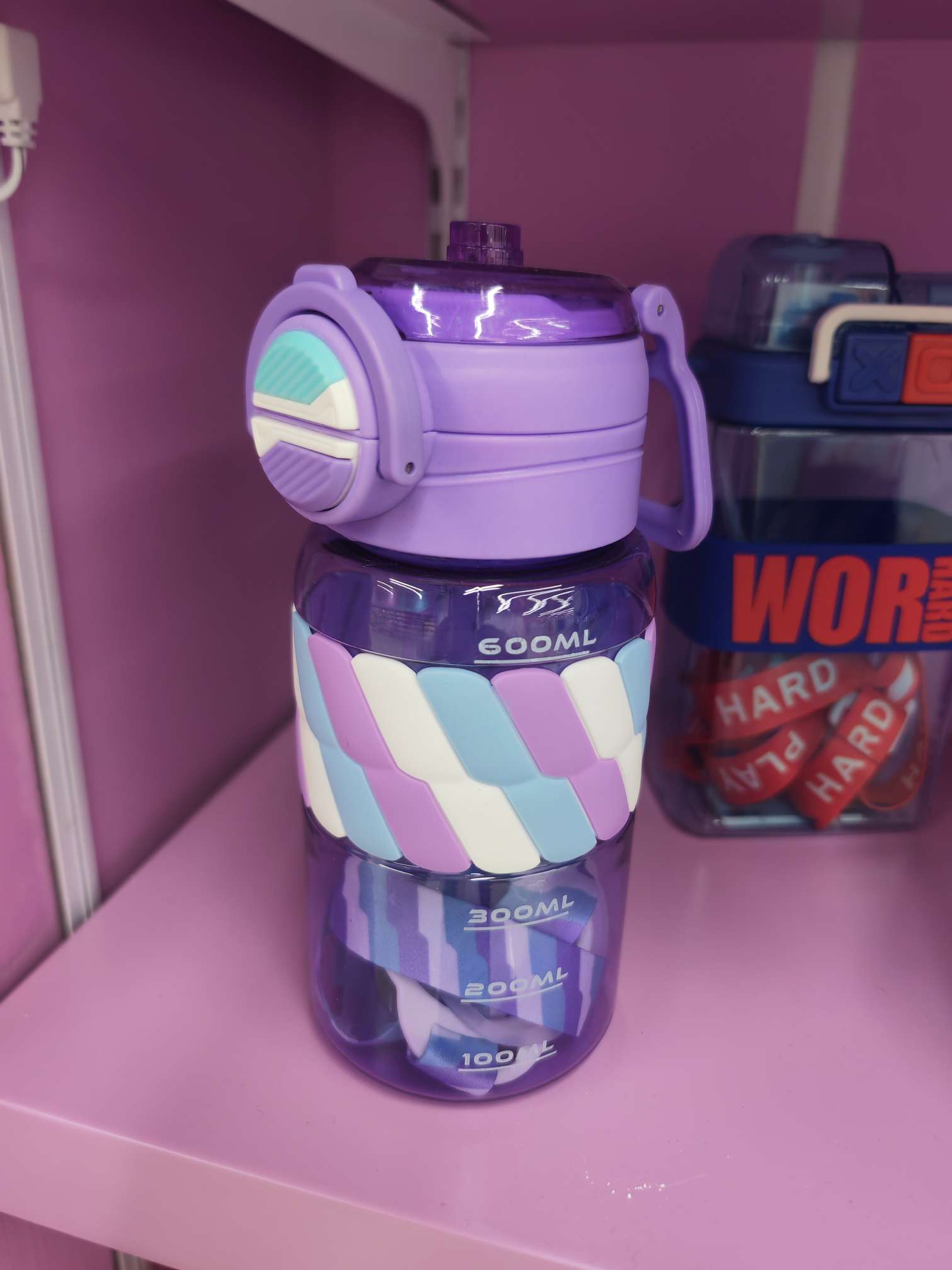 Tazas de agua de plástico para grandes almacenes de uso diario tazas de bebida doble tazas de plástico portátil 600ML tazas de plástico para el hogar Specification image