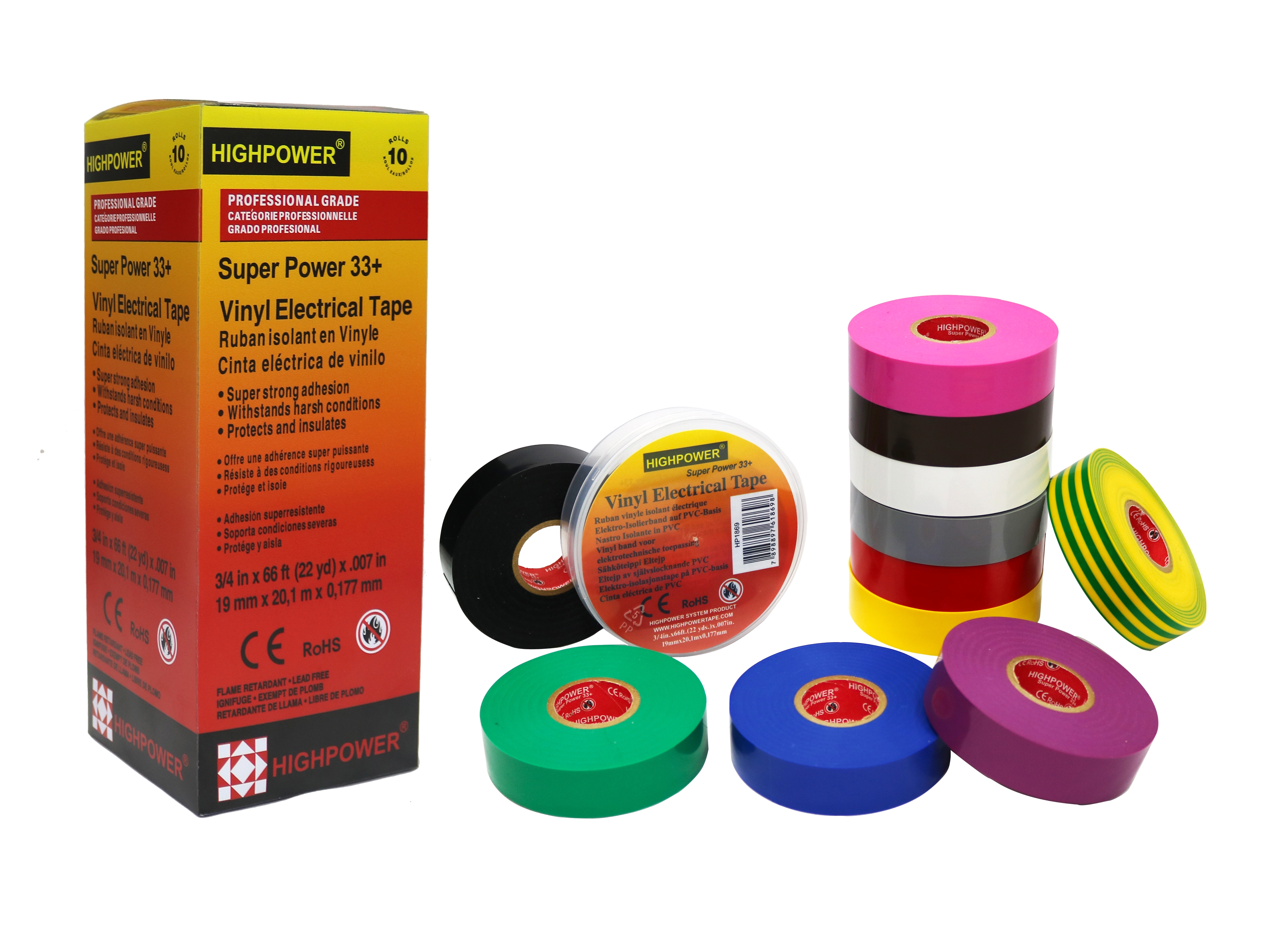 3mPVC电工胶带 阻燃电线胶布无铅电气绝缘胶带汽车线束分线胶带