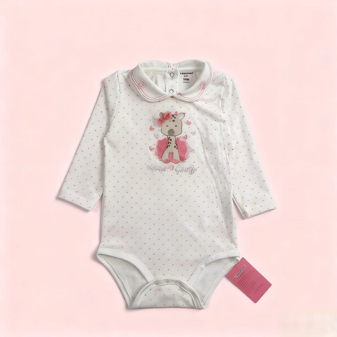 The original factory of the 2025 new European and American best-selling cotton long-sleeved hatchcoat 3-24M baby jumpsuit with export quality