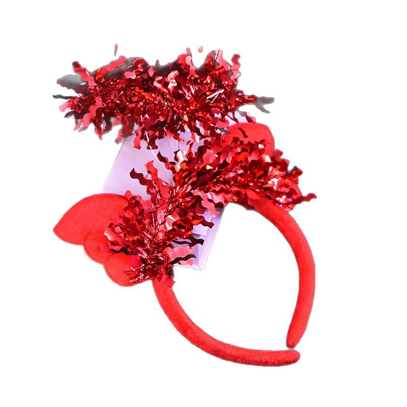 新款发光金丝闪光天使翅膀发箍网红头箍仙女头饰发光翅膀厂家批发白底实物图