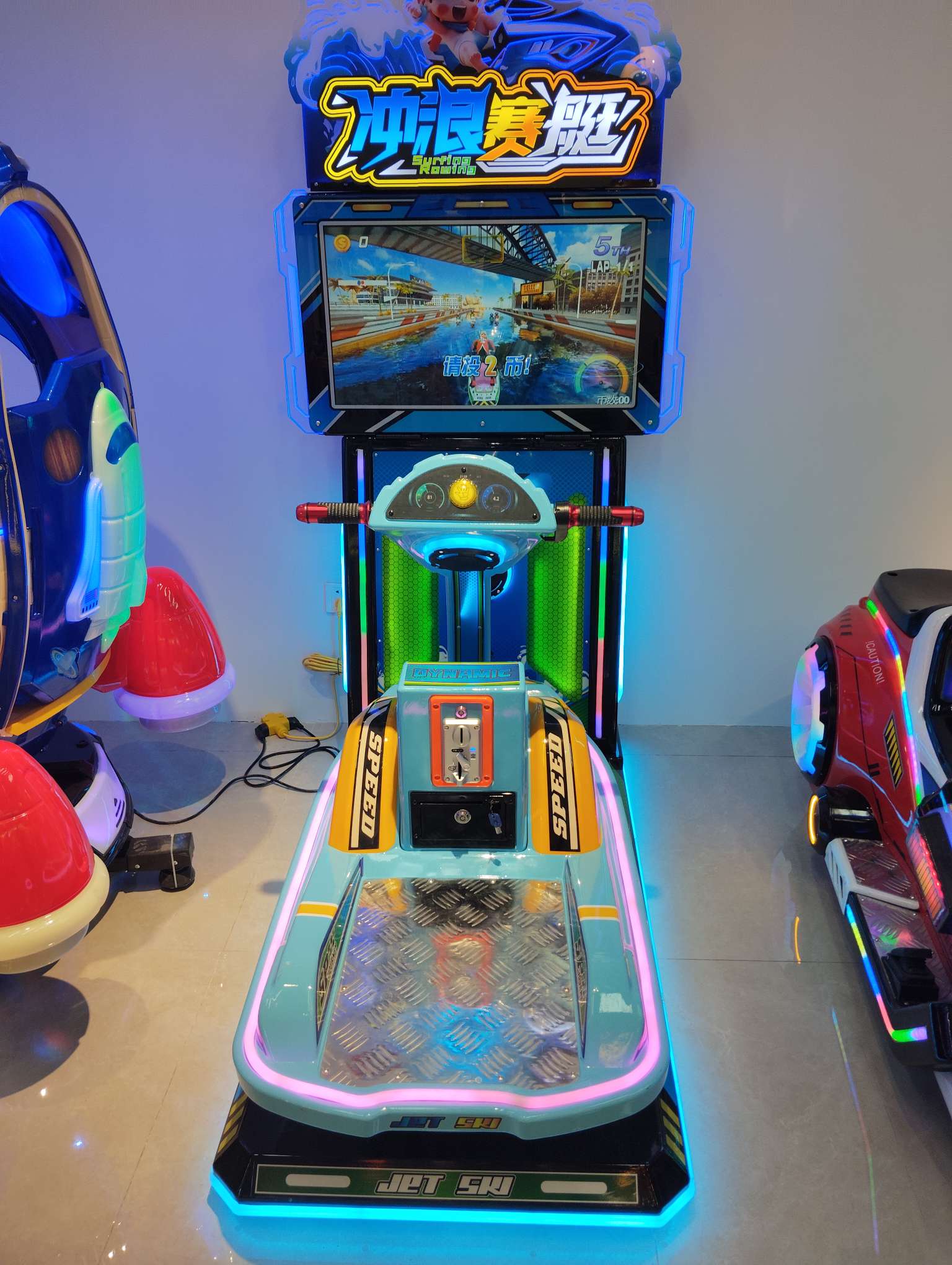 Factory direct sales of swing machines, rocking horses, square cars, game machines, surfing and rowing toys