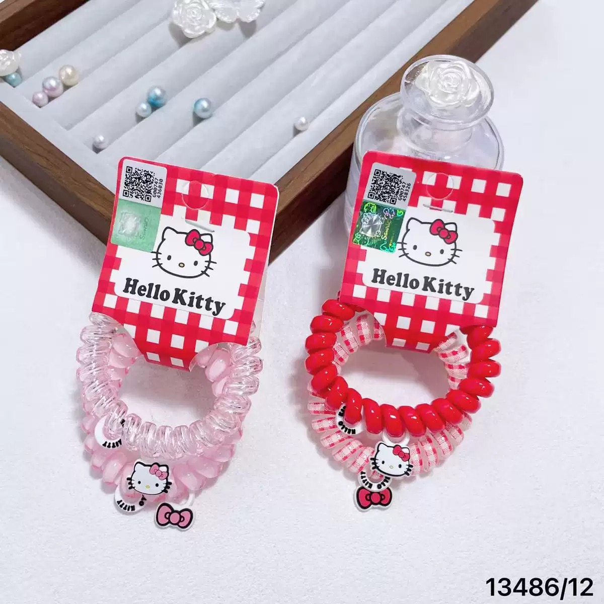 女童KT猫发卡卡通凯蒂猫发饰公主风碎发边夹宝宝可爱防滑刘海夹