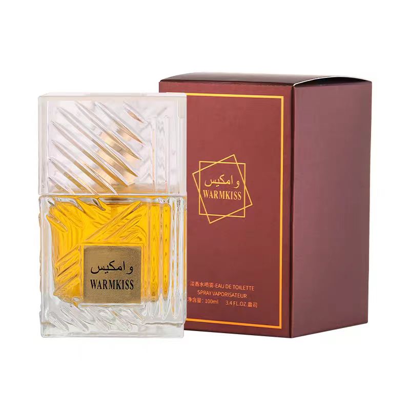 lattafa Khamrah, a Middle Eastern unisex perfume, is available in a gift box