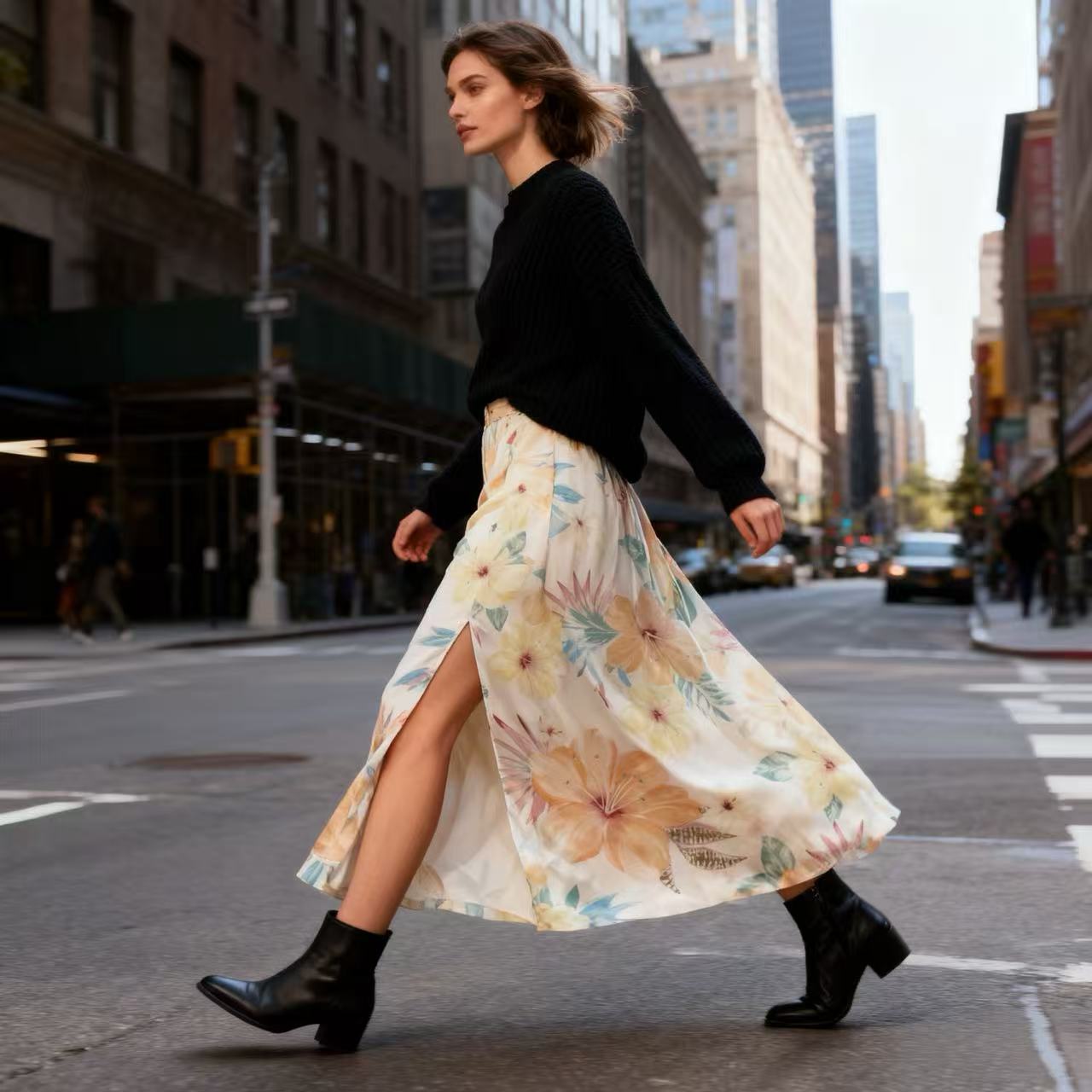 30 свежих цветочных принтов из хлопка и хлопка с мягкой кожей и мягким цветком на 50 метров, в то время как прямые распродажи на заводах поддерживают изготовление индивидуальной адаптивной весенней и летней одежды/домашней ткани для быстрого распространения Application Scenario