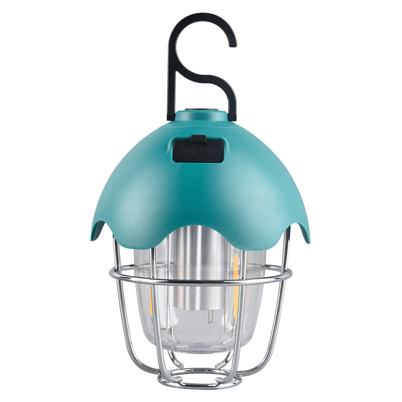 The new cross-border outdoor camping light, peacock green pinecone light, ultra-bright and ultra-long battery life led tent camp light Item Picture