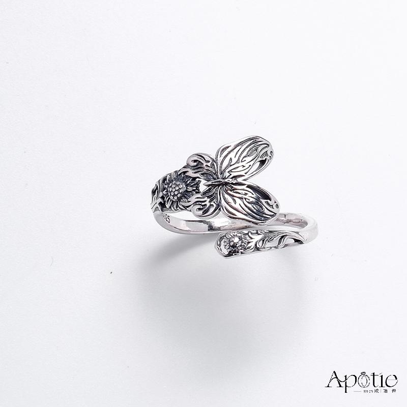 APOTIE Pure silver Abbot Stacked Open Ring Application Scenario