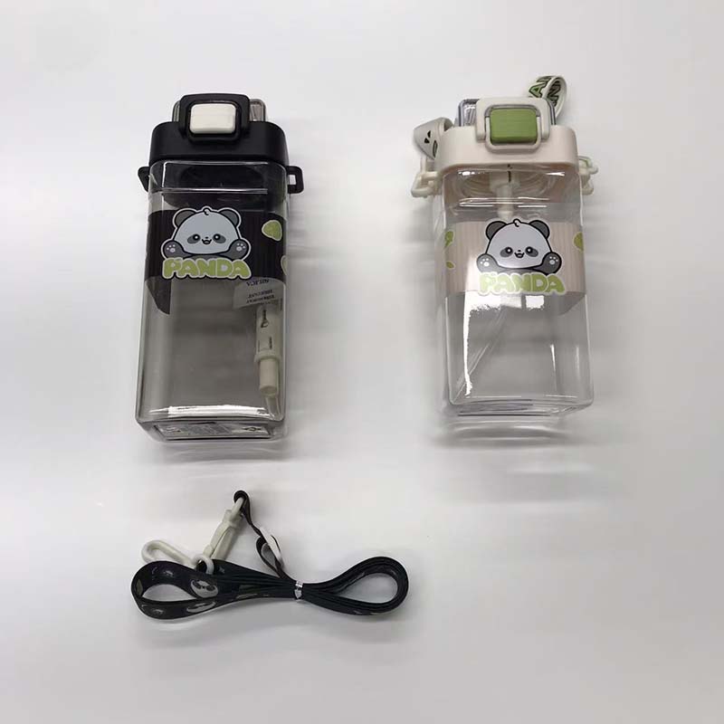 萌系卡通挂绳吸管水杯 多色大容量便携杯 学生高颜值ins风随手杯详情4