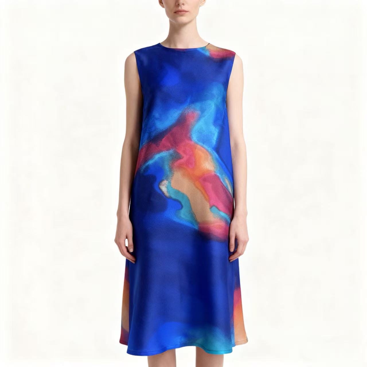 Mezclado imitación acetato satén deslumbrante mareo estampado satén brillante sag shun moq 50 metros soporte directo de fábrica adaptación personalizada moda/vestido tela en stock/tinte personalizado tela disponible poliéster Application Scenario