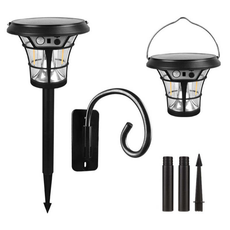 Outdoor lights, solar camping lights, rechargeable solar ground plug lights, portable lights, garden lights, color-changing landscape lights Item Picture