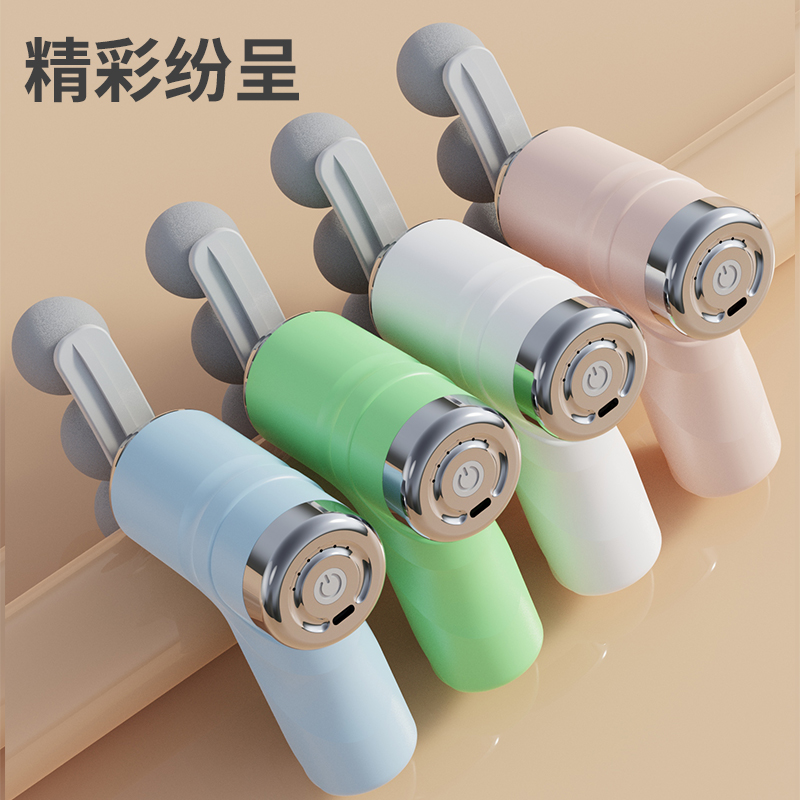 海豚按摩锤/电动按摩枪/筋膜仪/筋膜枪加长/气压按摩白底实物图
