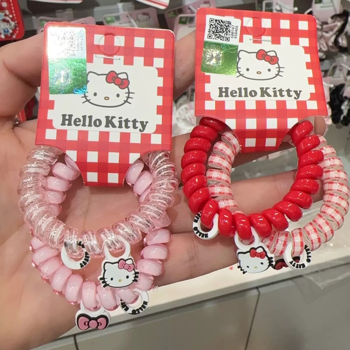 女童KT猫发卡卡通凯蒂猫发饰公主风碎发边夹宝宝可爱防滑刘海夹产品图