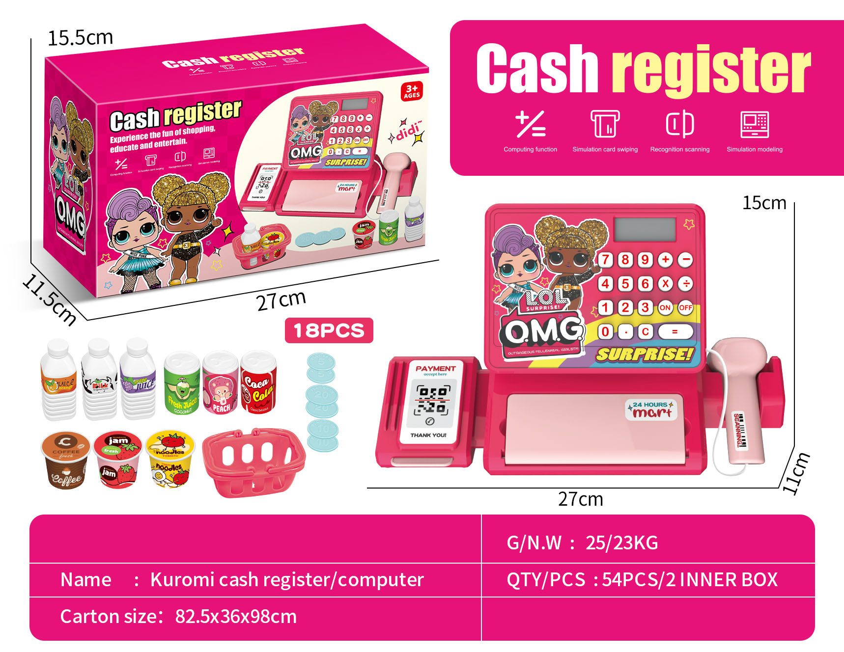 TH51035 LOL Surprise Doll Playing House Cash Register/Computer Item Picture