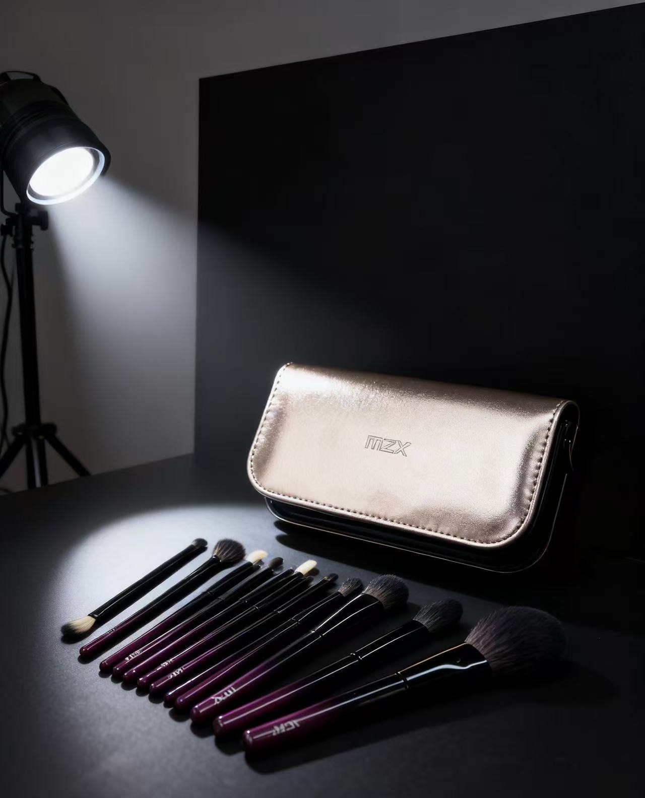 美之秀高品质10支化妆刷套装带刷包专业彩妆工具多功能化妆刷新手便捷细节图