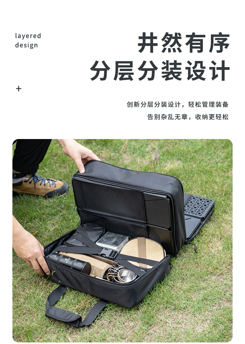 Koman campingmoon large-capacity storage box, camping IGT module, combined storage bag, outdoor tactical compartment toolkit BK-46 pic 4