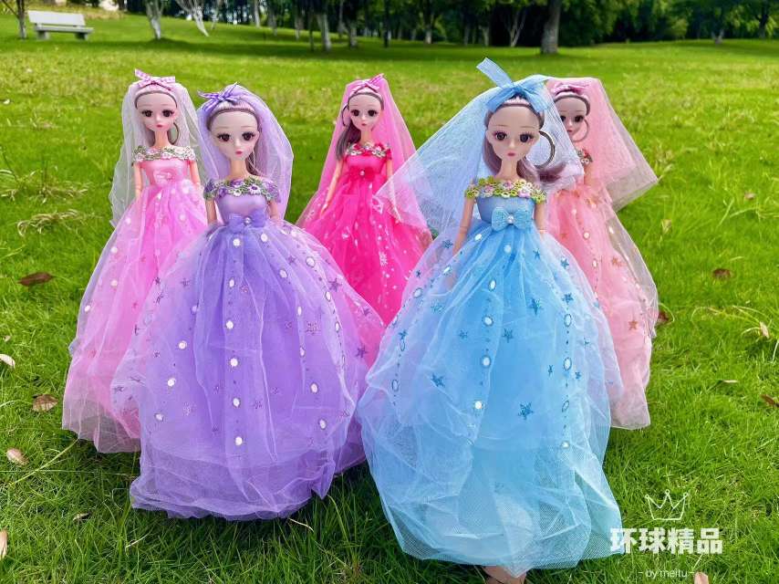 Play house toy series: Barbie dolls, embroidered dresses, sequined dresses, various styles of veil dolls, princess dolls detail image 2