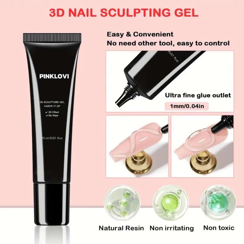 15ml3D shaping diamond adhesive no-rinse nail polish powder shaping phototherapy long-lasting and reinforcing water wave gel detail image 5