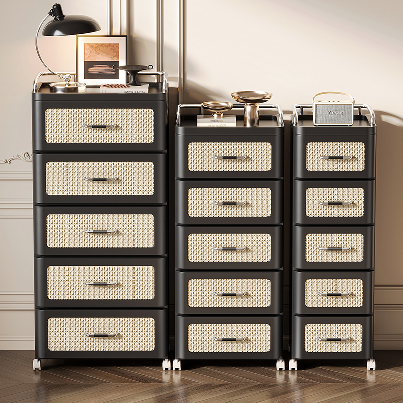 收纳柜/收纳柜塑料/抽屉式塑料收纳柜子/塑料储物柜/客厅收纳柜白底实物图