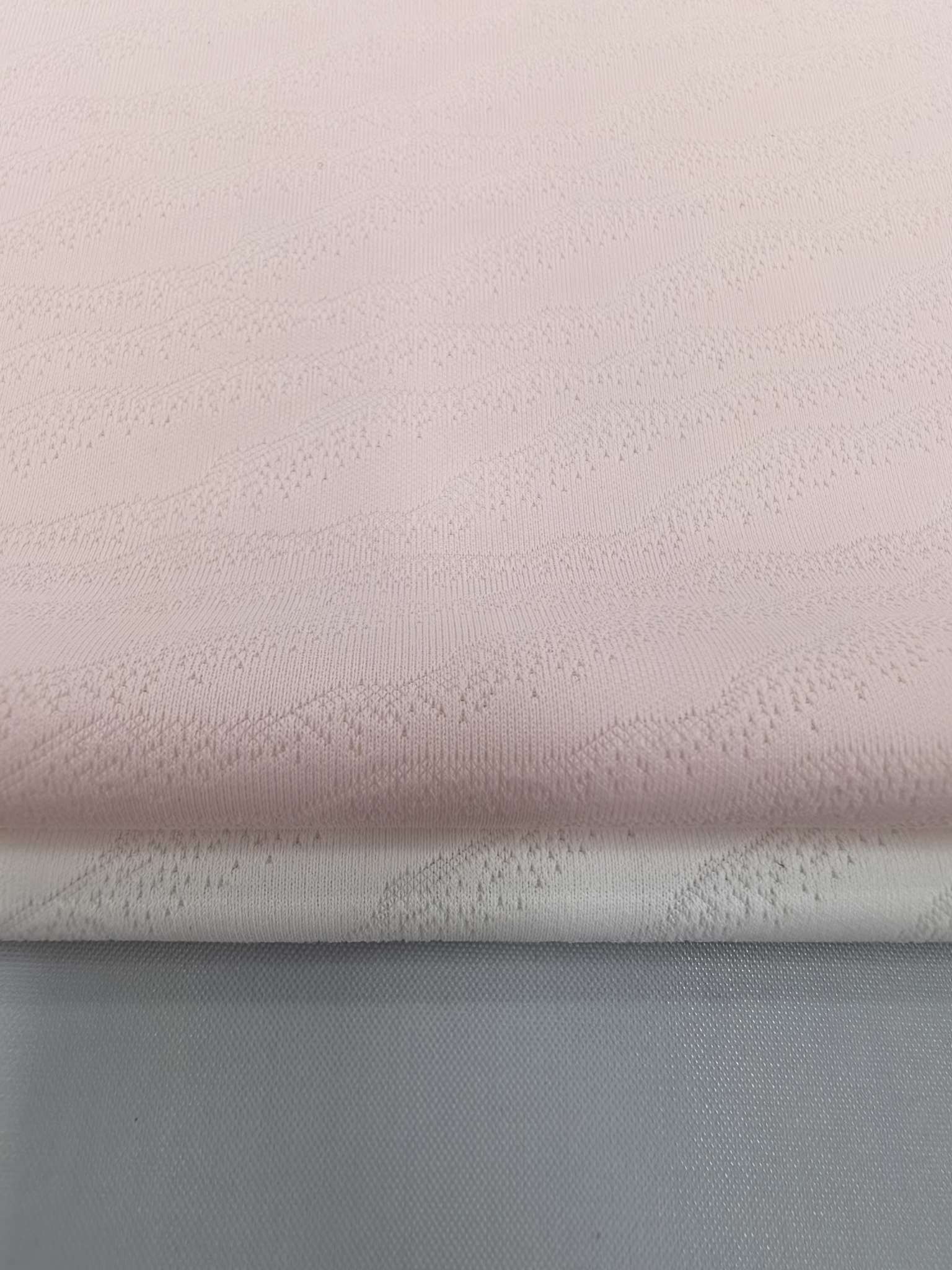 KWA90643 jacquard knit knit with fine stitches for spring and summer is available for vests, yoga bras, underpants and safety pants. The fabric is soft and comfortable. Innovative design. Custom based on samples detail image 3