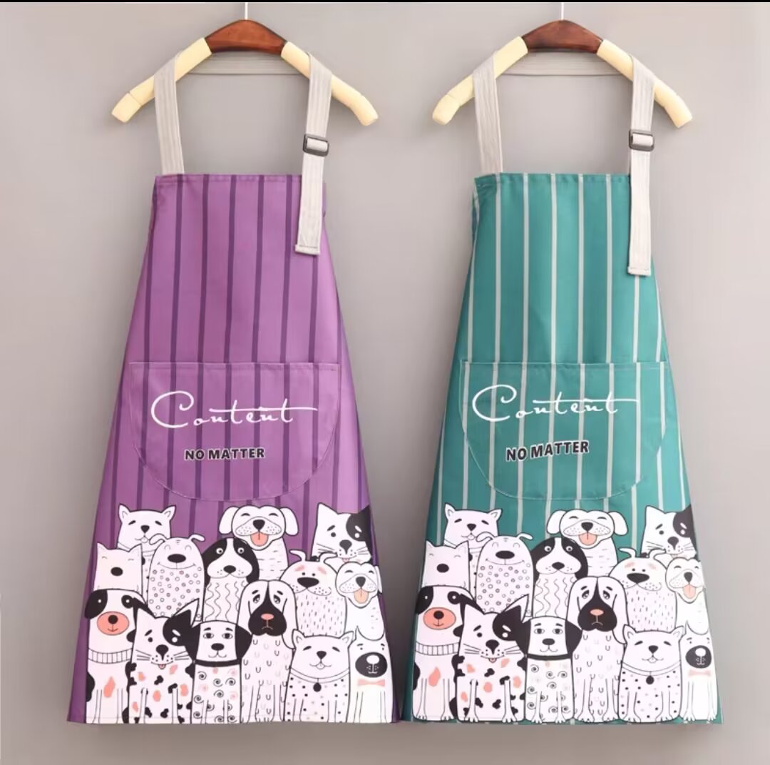 Multi-functional kitchen apron with heat transfer printing, creative anti-stain and durable daily necessities, practical kitchenware detail image 6