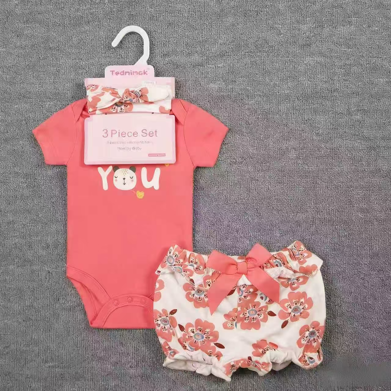 Wholesale infant and toddler set 2025 Autumn/Winter New style 3-piece set: short-sleeved bottom jacket + shorts + white socks Specification image