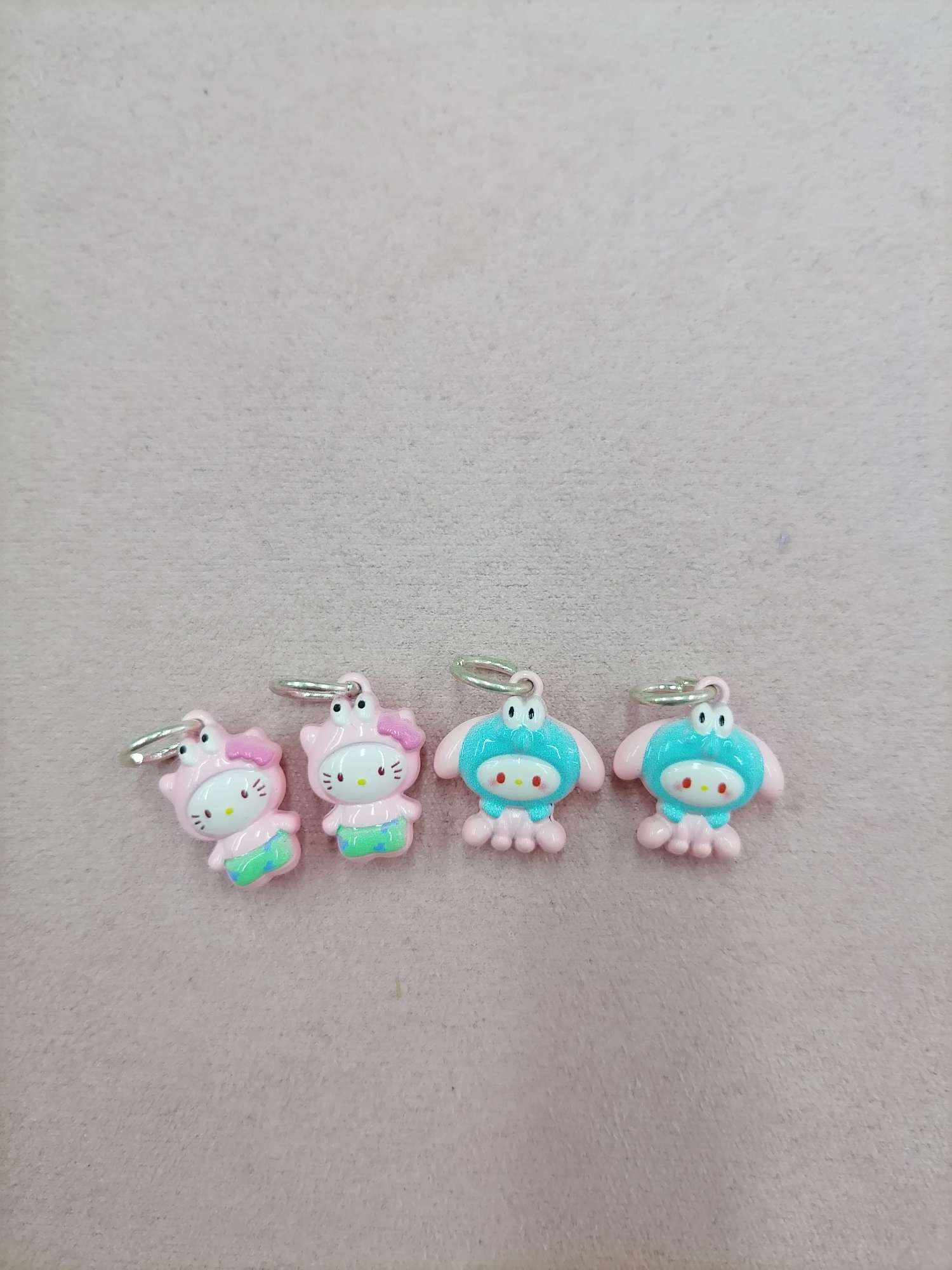 可爱卡通粉色系列手绘饰品配件材料新款卡通串珠DIY手工手链项链珠子吊坠 diy