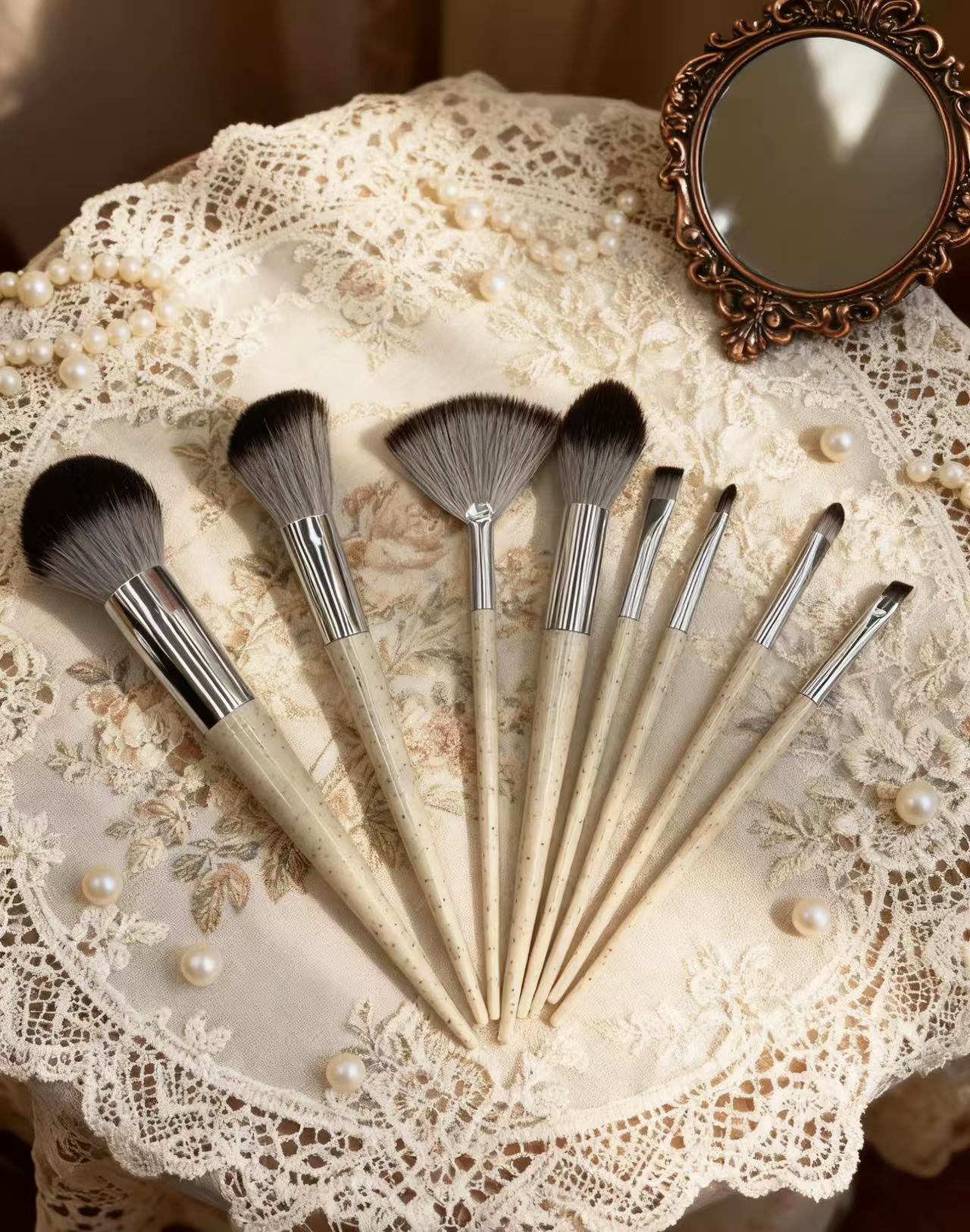 美之秀8支欧式化妆套刷腮红眼影高光散粉细节刷新手套装