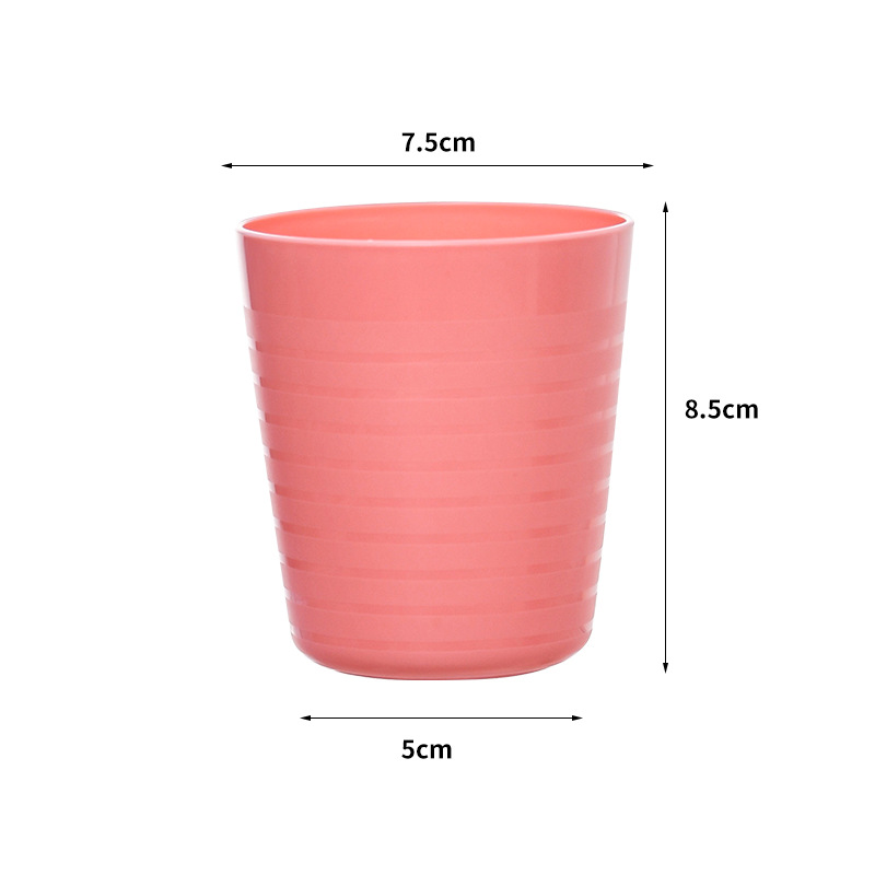 喜望炫彩6个杯子儿童水杯塑料彩色水杯耐高温水杯夏季家用高颜值饮料杯白底实物图