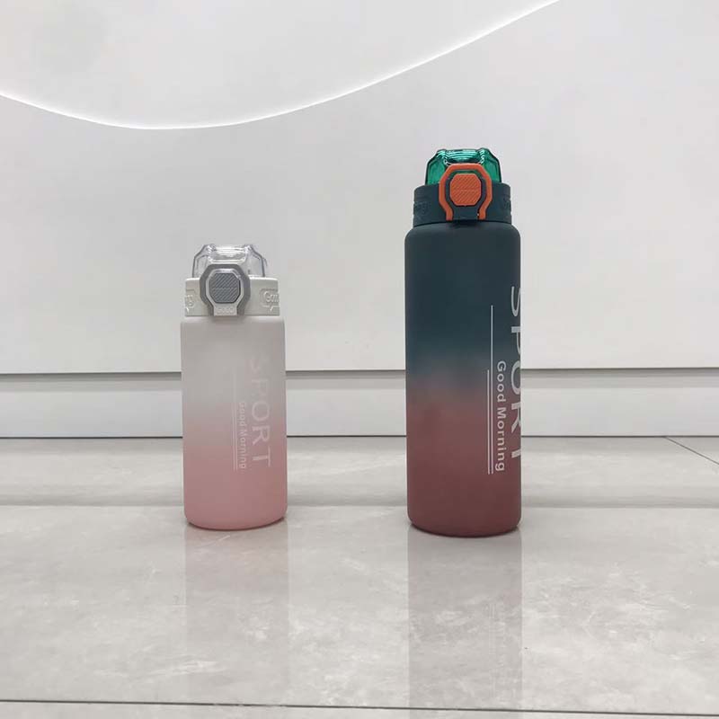 渐变磨砂运动水杯 Calorie/Sport系列便携弹盖杯 男女健身户外大容量随手杯 高颜值防漏运动水壶详情3