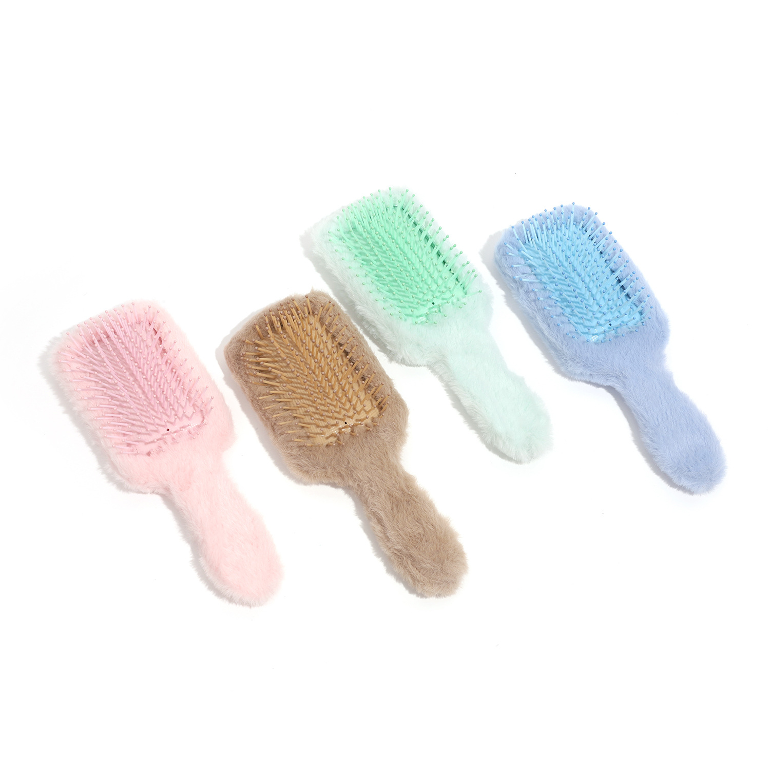Baihe plush air cushion comb, macaron-colored air bag massage, super soft touch, cute girl hair care air bag comb
