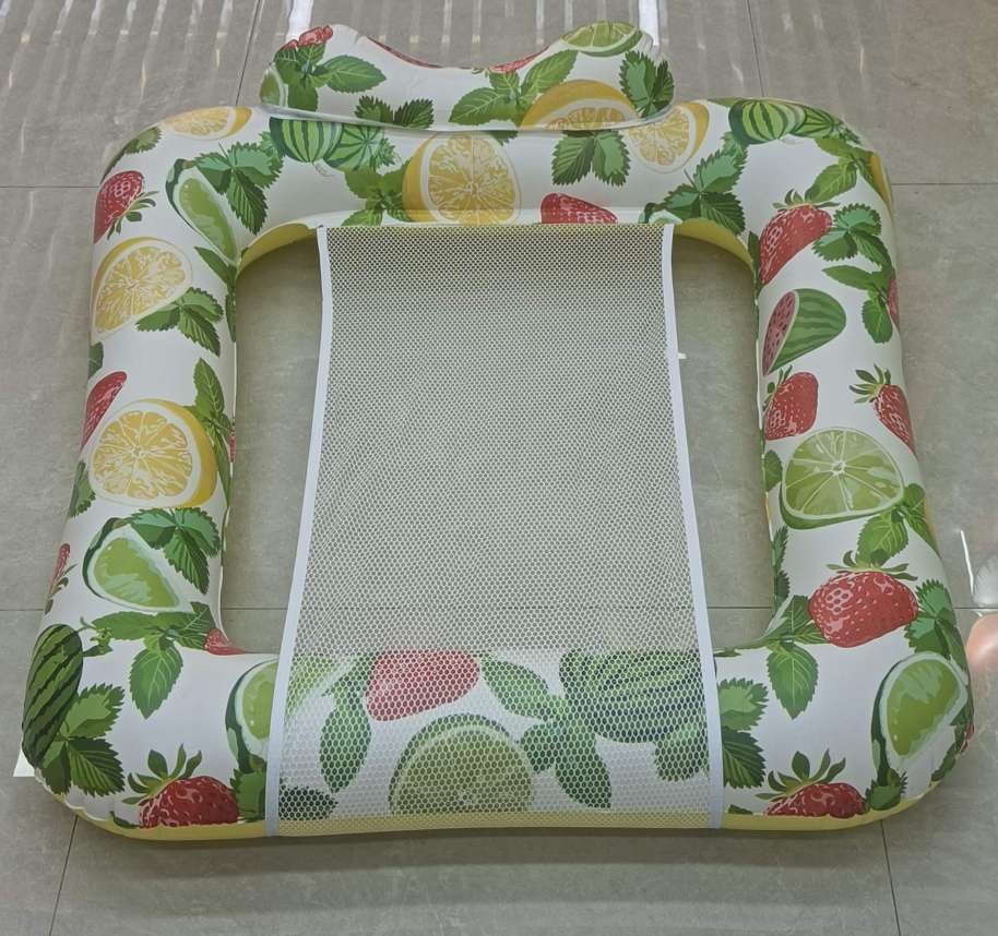 跨境新品方形躺椅浮排加厚pvc网布躺椅浮排水上充气坐骑详情图5