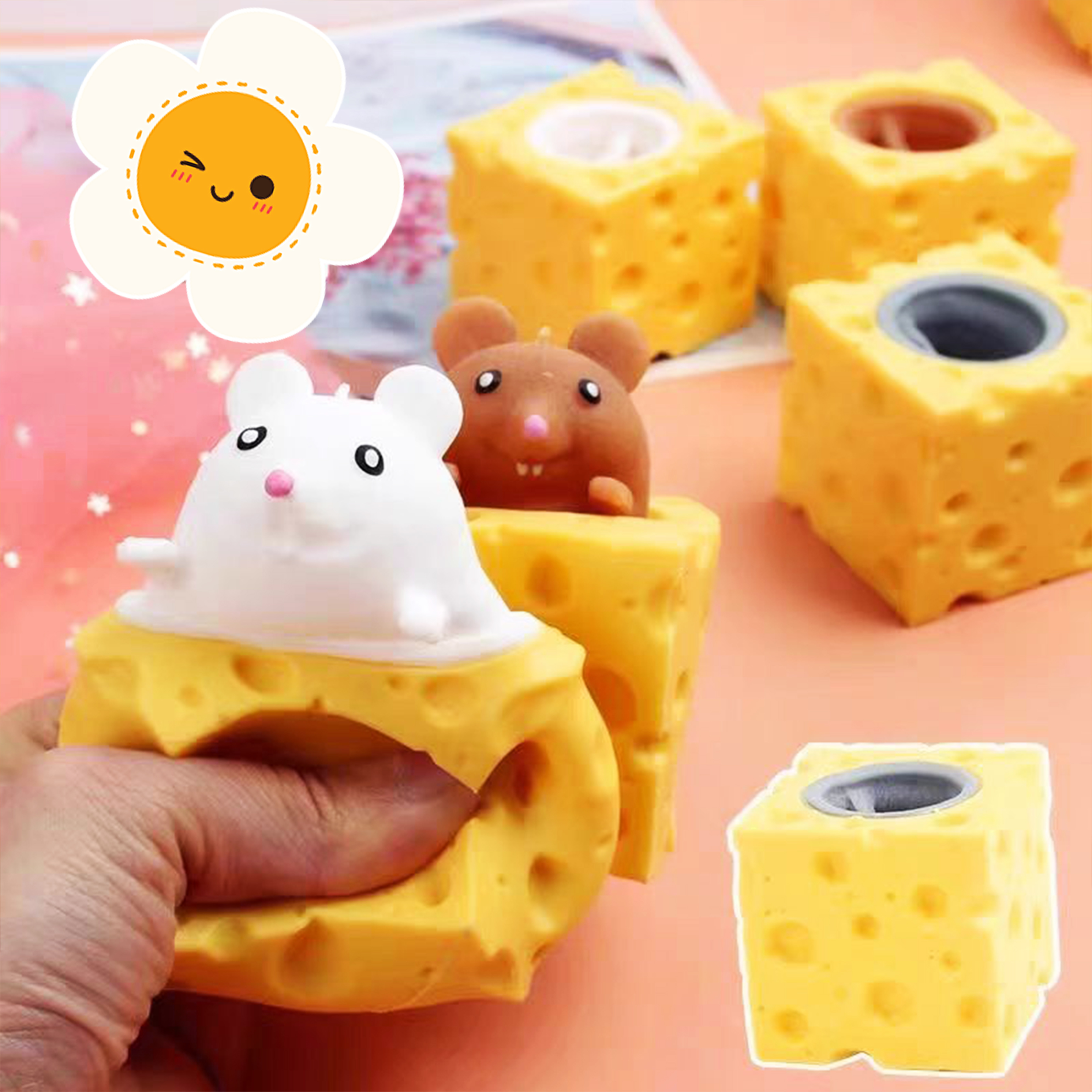 奶酪老鼠创意造型挤压杯