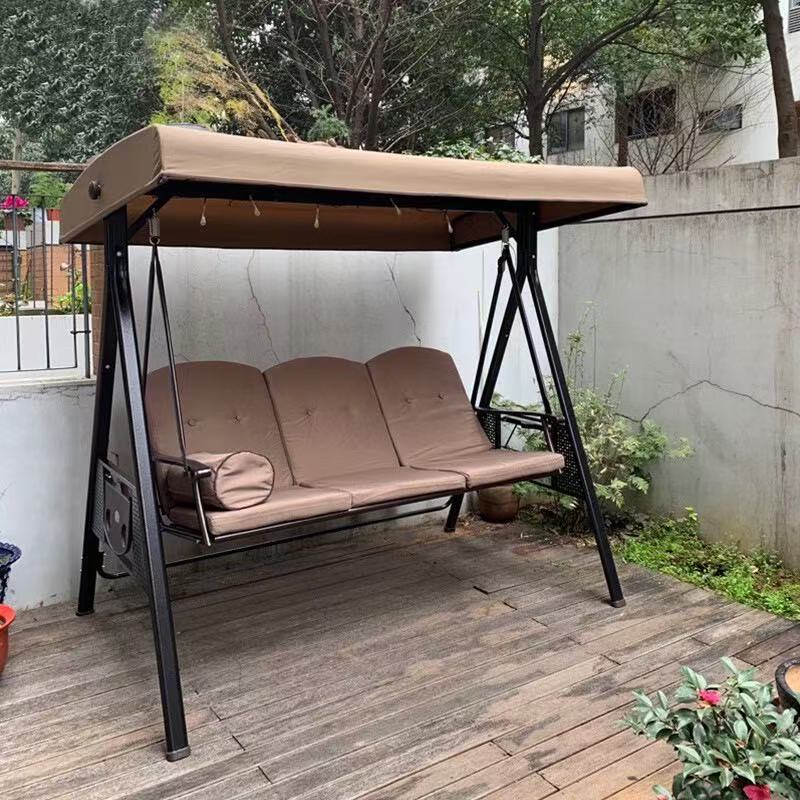 户外秋千庭院花园秋千摇椅家用吊椅阳台室外休闲铸铝