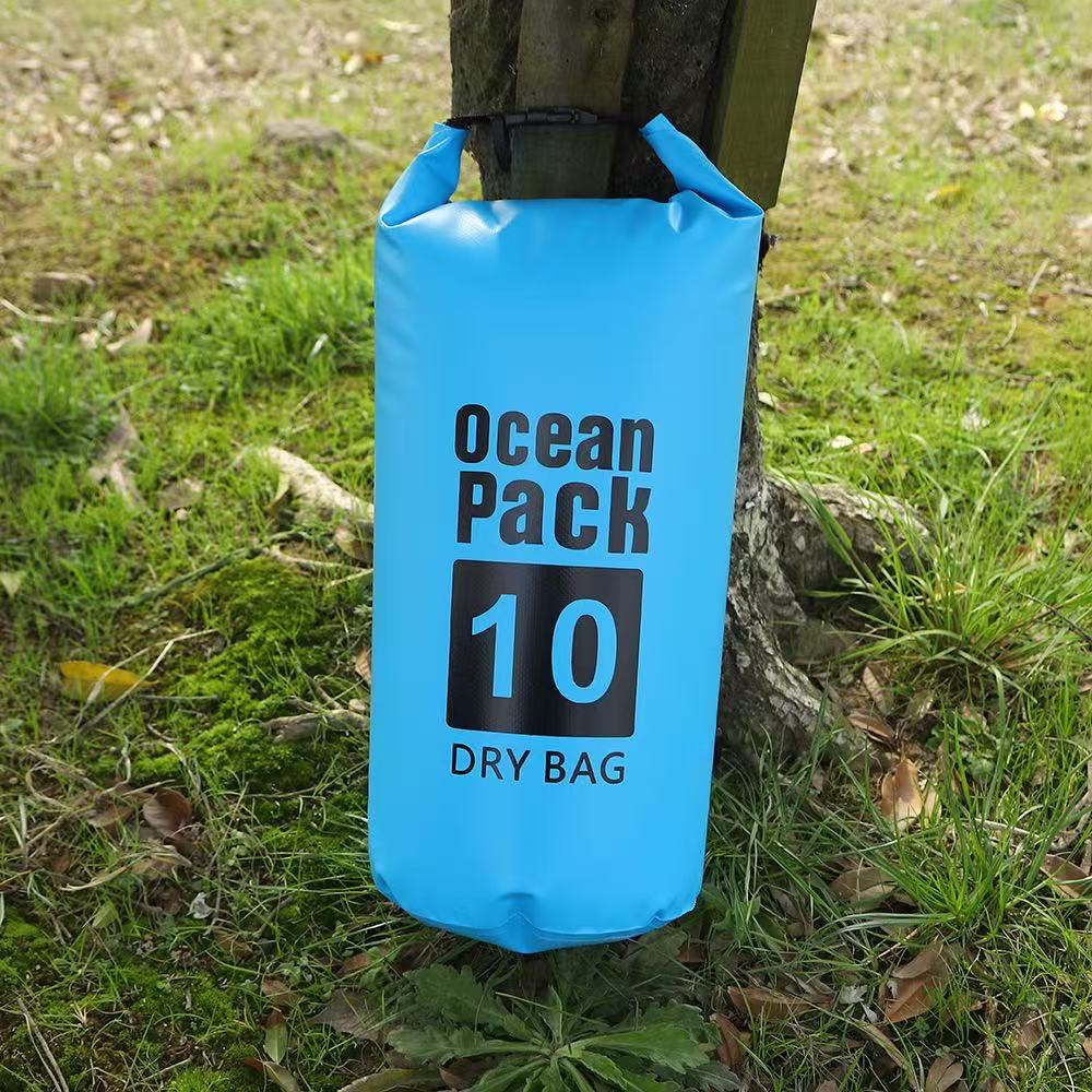 户外防水收纳背包防水袋PVC登山徒步斜挎防水PVC收纳包雨林潜水沙滩承重桶承重背包野营防水袋