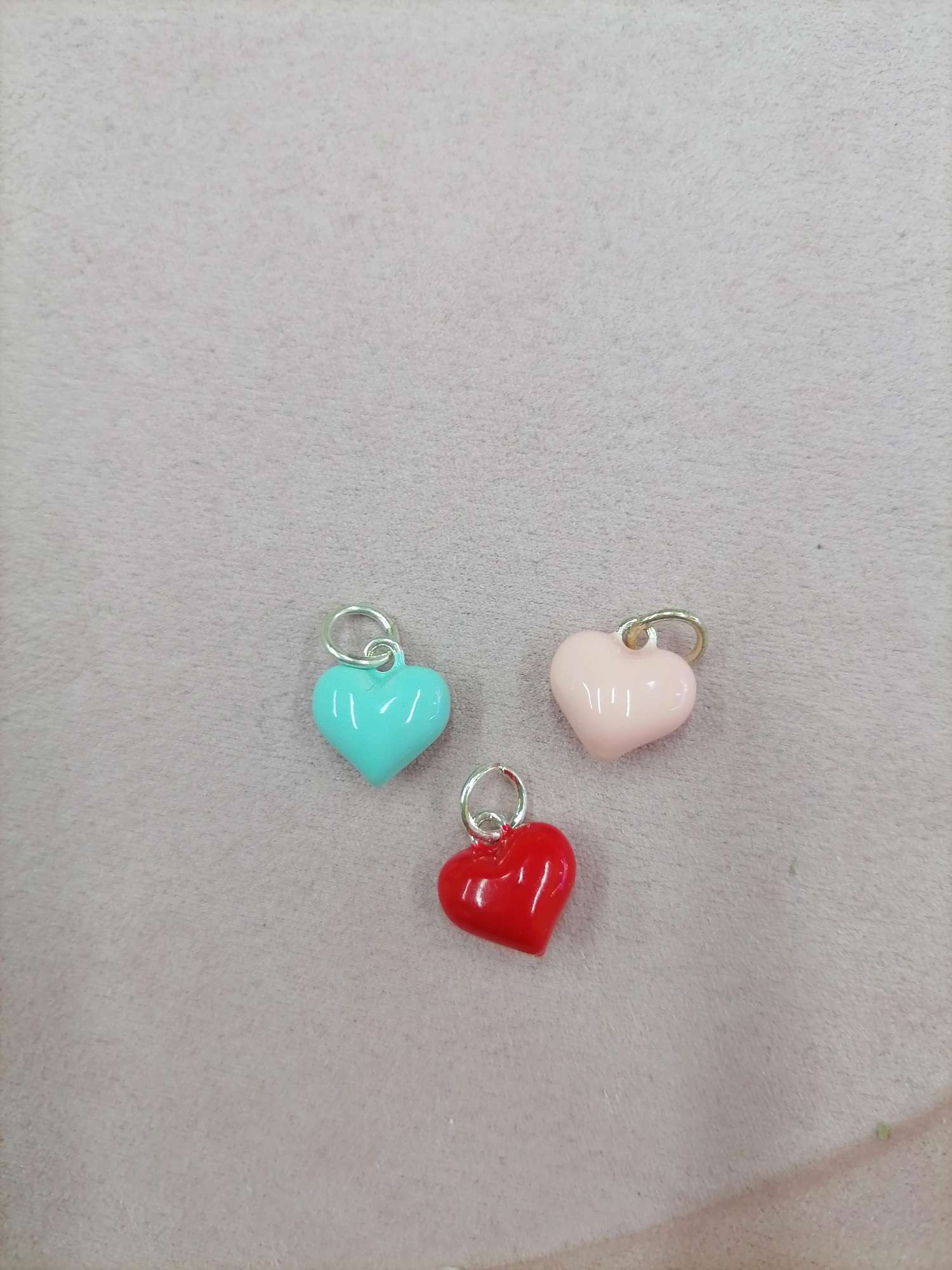 可爱卡通爱心吊坠手绘饰品配件材料新款卡通串珠DIY手工手链项链珠子吊坠 diy