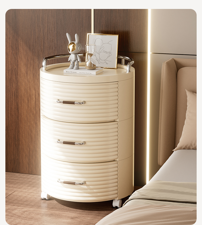 #7292-7295 圆形皮纹把手床头柜详情3