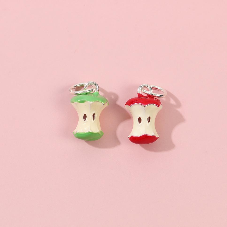 青红苹果核饰品配件材料新款卡通串珠DIY手工手链项链珠子吊坠 diy