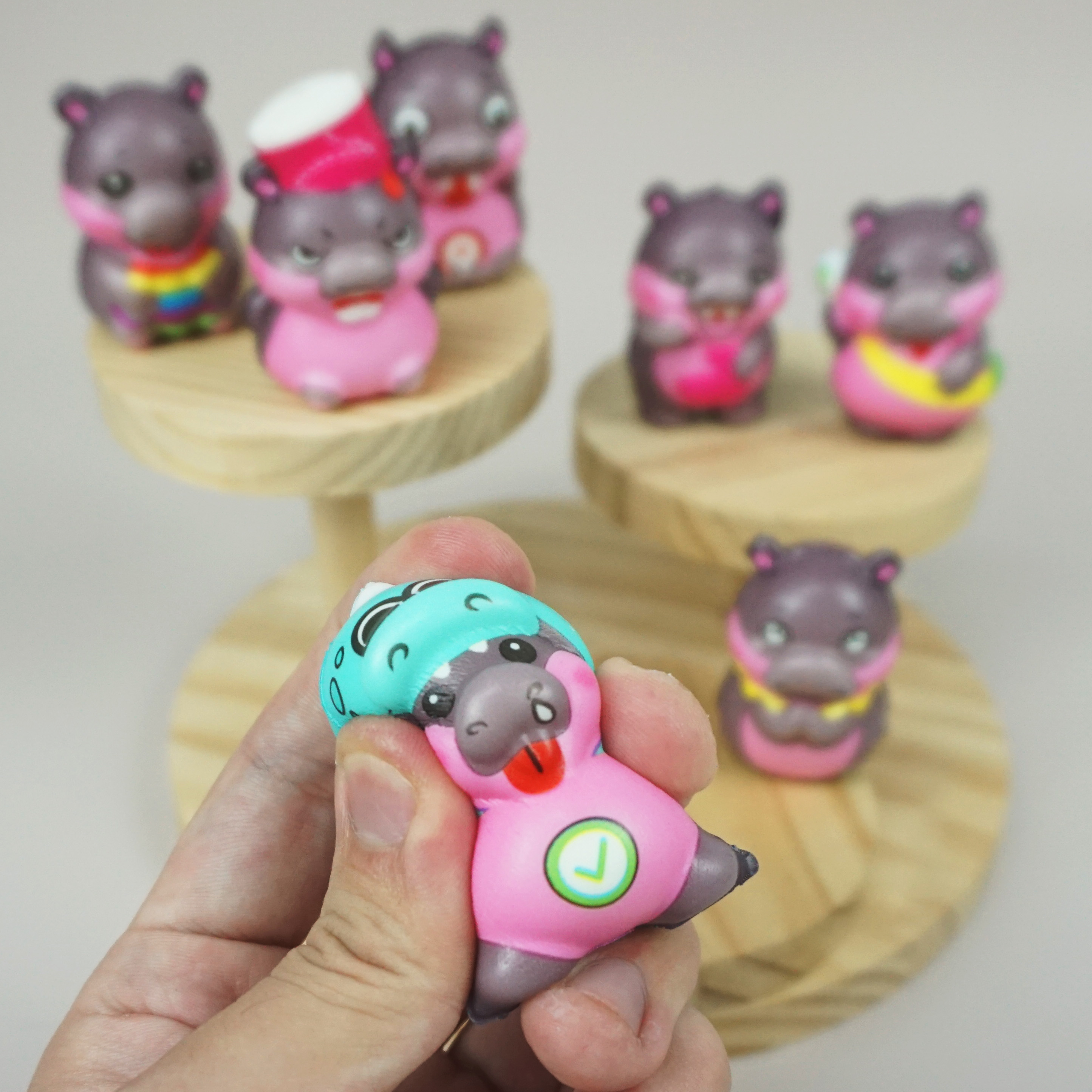 A popular internet-famous little hippopotamus-shaped squeeze toy Application Scenario