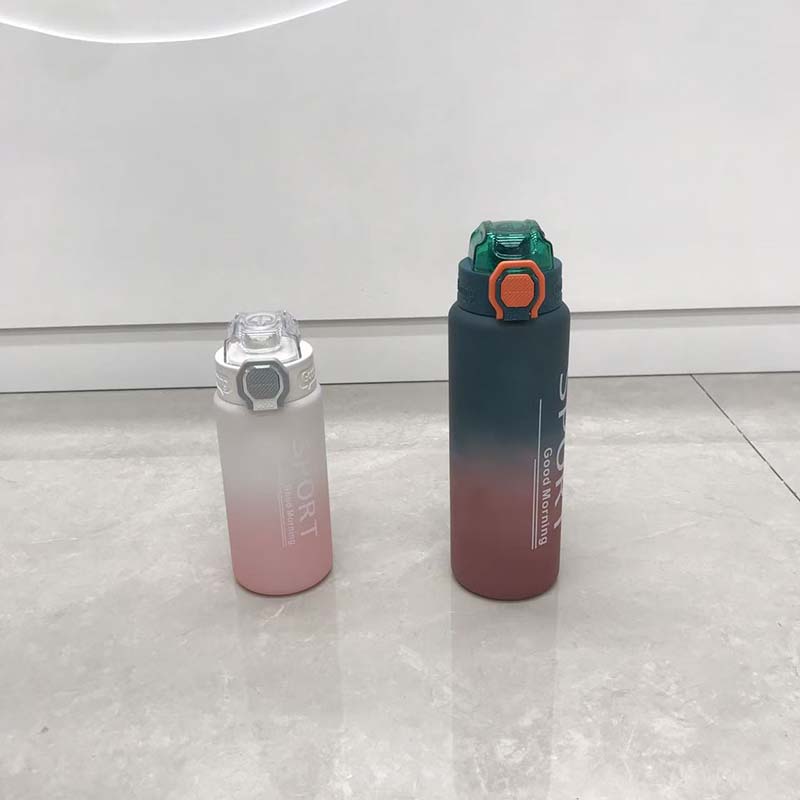 渐变磨砂运动水杯 Calorie/Sport系列便携弹盖杯 男女健身户外大容量随手杯 高颜值防漏运动水壶详情4