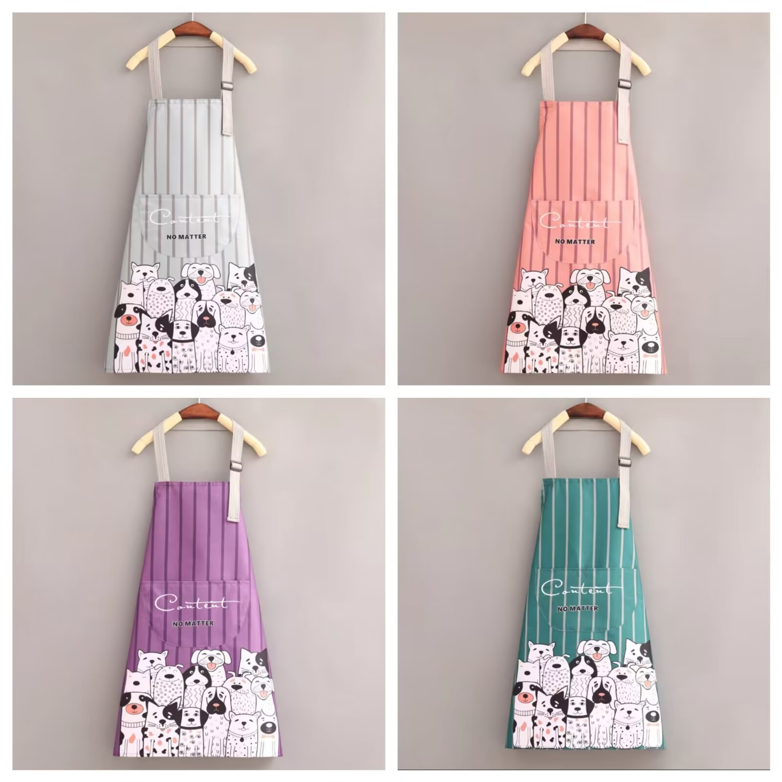 Multi-functional kitchen apron with heat transfer printing, creative anti-stain and durable daily necessities, practical kitchenware detail image 8