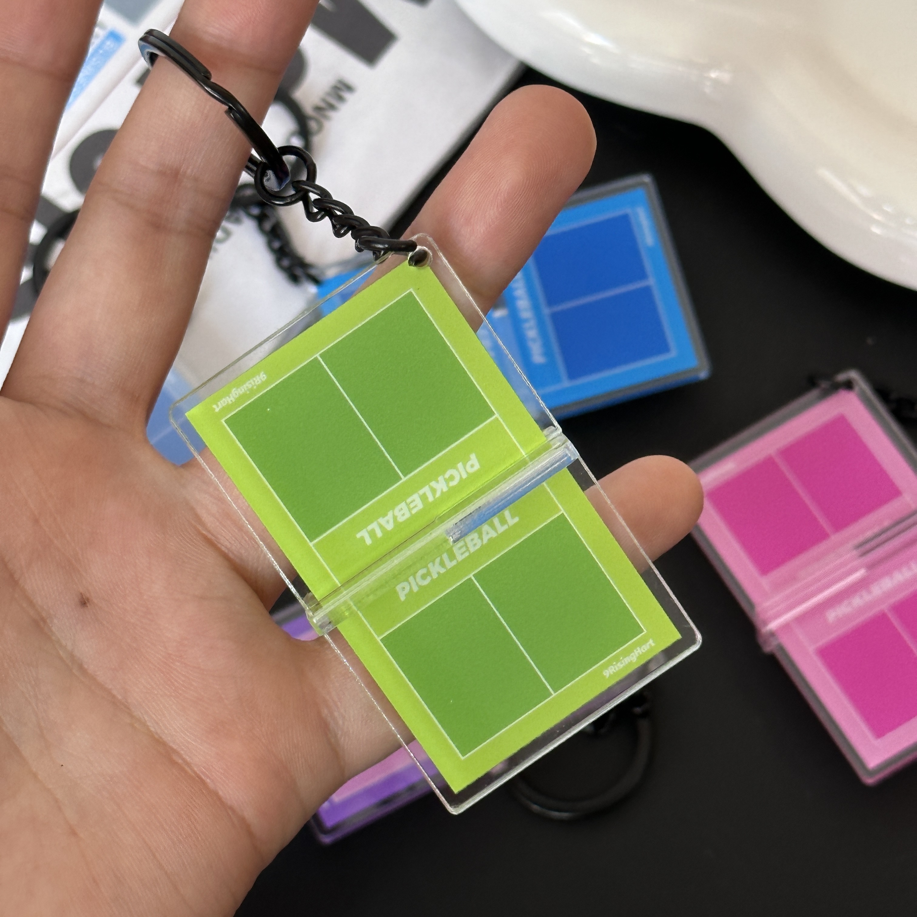 钥匙扣玻璃/羊毛毡挂件/带灯章鱼钥匙扣/钥匙挂/星星人产品图