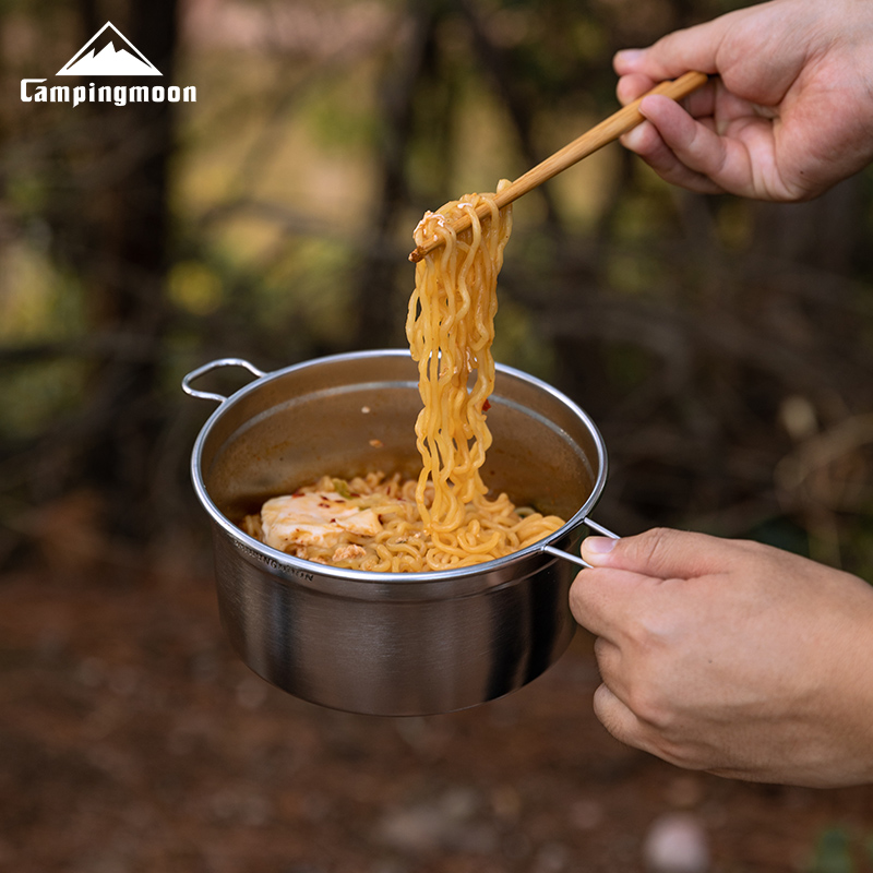 Koman campingmoon Lightweight instant noodle Pot Set, Outdoor camping water boiling and cooking utensils, camping kitchenware, Sherla Pot S371 Specification image