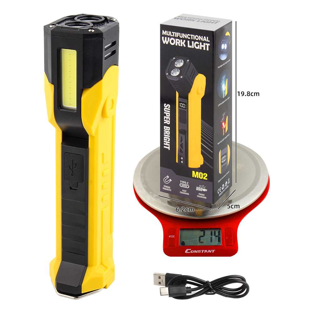 KINSACH Star Source TYPE-C Rechargeable LED+COB Work Light Specification image