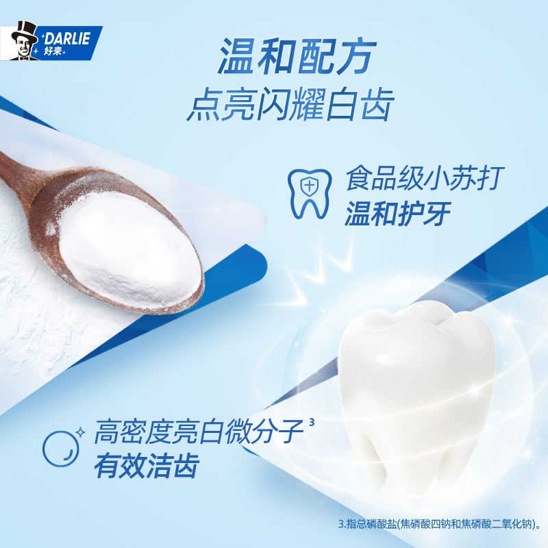 DARLIE好来超白牙膏绵密小苏打椰油 密泡微分子140g细节图